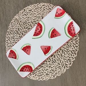 Sonoma Life Style Watermelon Pattern Glass Serving Plate